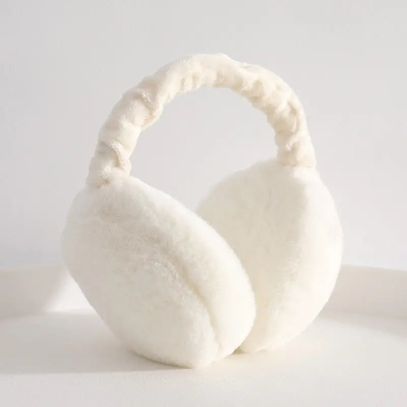 Cache-oreilles en mouton rasé blanc