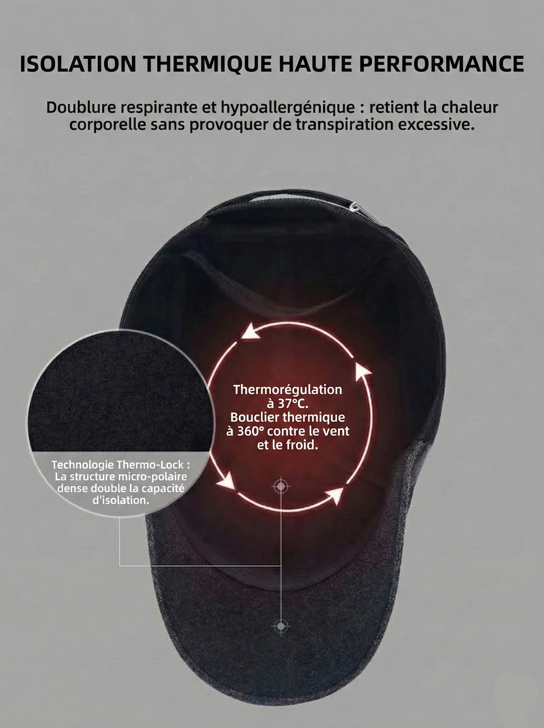 Casquette Plate Homme Avec Protection Oreilles - Doublure Polaire, Pour Hiver, Automne, Printemps - Taille M/L - 12