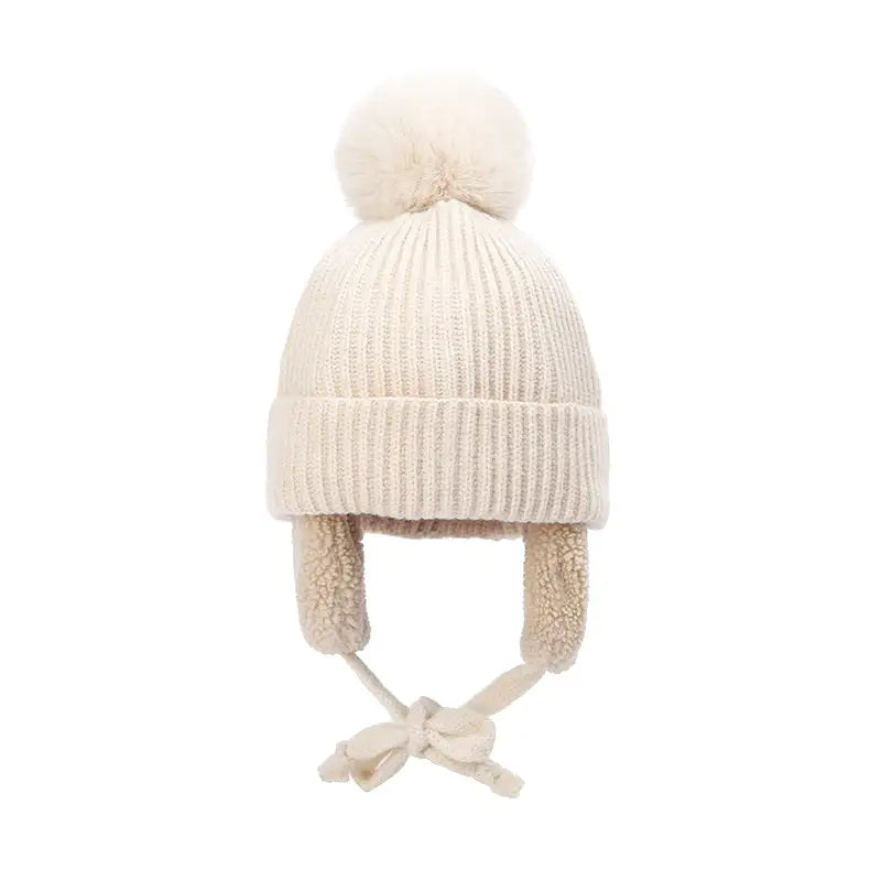 BIISDOST Bonnet avec cache-oreilles pour femme et enfant - Pour l'hiver -  Avec cache-oreilles - Simple et polyvalent - Avec cache-oreilles