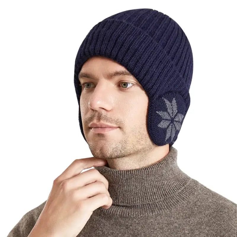 épaissir le noir - Chapeau de Protection des oreilles pour hommes et  femmes, bonnet souple, coupe-vent, chaud