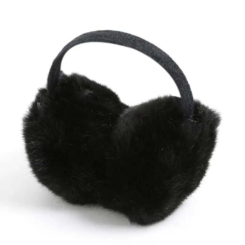 SPORT - Cache-oreille en fausse fourrure Noir - Idée liste de cadeaux