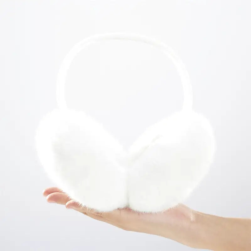 Cache Oreille Fourrure Blanc 